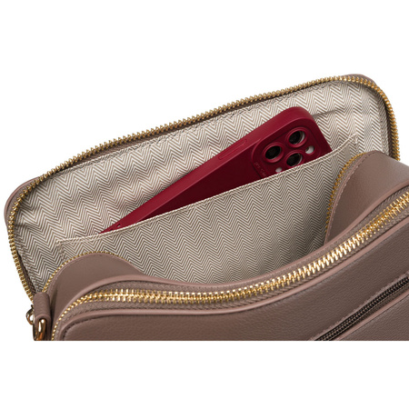 Braune Damen Umhängetasche aus Öko-Leder – Peterson