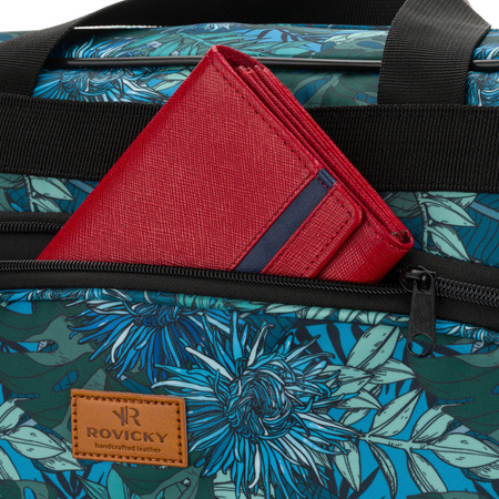 Geräumige Reisetasche mit einem abnehmbaren Gürtel und einer Außentasche mit Reißverschluss – Rovicky