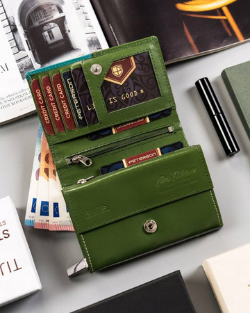 Mittlere Damen Geldbörse aus Echtleder – Peterson