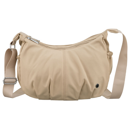 Damen-Handtasche aus Polyester in Beige, zweifächrig – Peterson