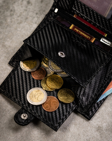 Carbon-Geschenkset mit Herren Geldbörse und Schlüsselanhänger – Peterson