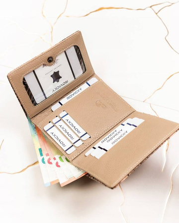 Kleine Damen Geldbörse aus Leder mit Druckknopf und Bügelverschluss – Lorenti