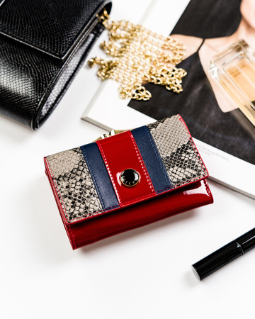 Damen Geldbörse aus Leder mit Bügelverschluss – Peterson