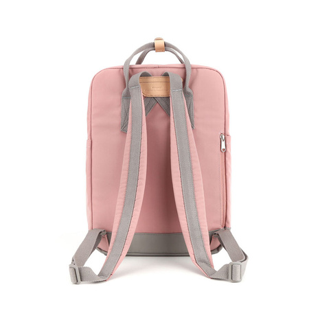 Geräumiger, praktischer Damen Rucksack in Hellrosa mit verstellbaren Trägern – Himawari