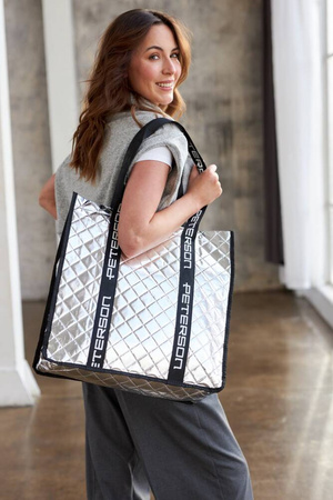 Große Damen Tasche aus Synthetikgewebe – Peterson