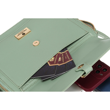 Modische Damen Umhängetasche in Grün aus Öko-Leder – Peterson