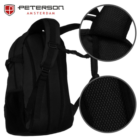 Geräumiger Wanderrucksack aus Polyester in Schwarz – Peterson