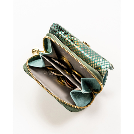 Damen Geldbörse aus Leder mit goldenen Details und RFID-Schutz – Peterson