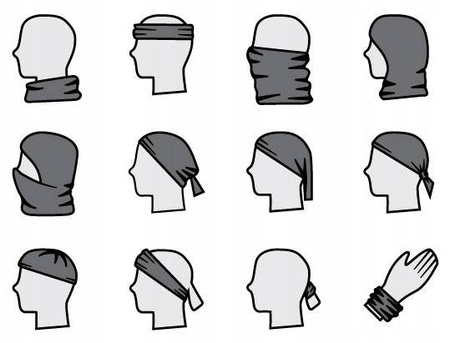 Schal aus Stoff mit Allover-Print – Rovicky