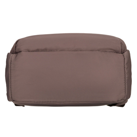 Peterson Damen-Rucksack aus Nylon, beige, mit verstellbaren Trägern, mit Reißverschluss.