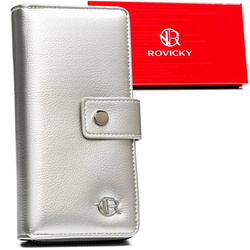 Große klassische Damen Geldbörse aus Öko-Leder – Rovicky