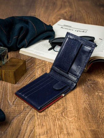 Herren Geldbörse horizontal aus echtem Leder – Rovicky