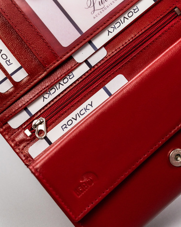 Große Damen Geldbörse aus Leder mit Druckknopf – 4U Cavaldi