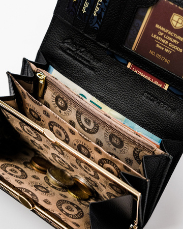 Damen Geldbörse aus Leder mit Schlangenledermuster – Peterson