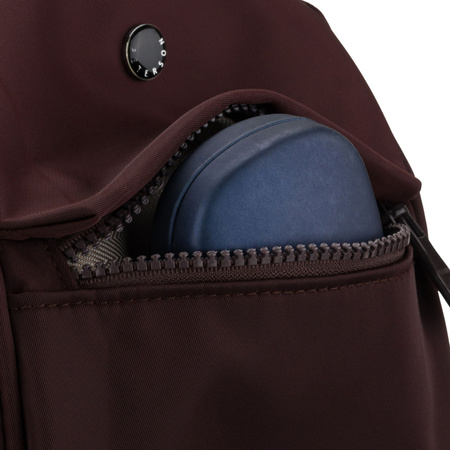 Bordeauxfarbener, urbaner Damen-Rucksack aus Polyester – Peterson