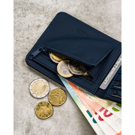 Marineblaue Herren Geldbörse mit geometrischem Muster – Peterson