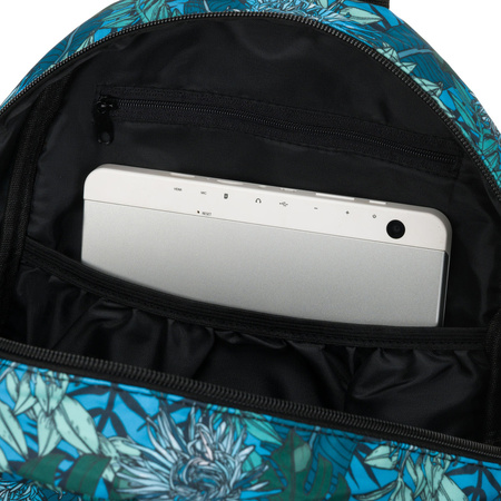 Damen Rucksack in Grün-Blau mit Außentasche – Rovicky