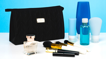 Organizer für Kosmetik in Schwarz mit Innentaschen – Peterson