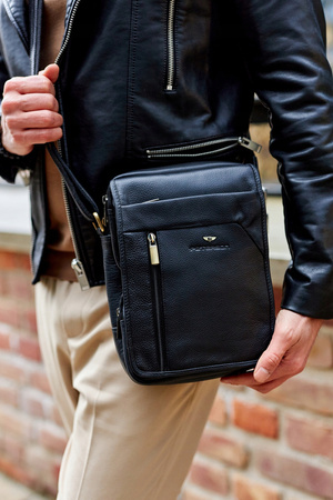 Herren Umhängetasche aus Echtleder – Peterson