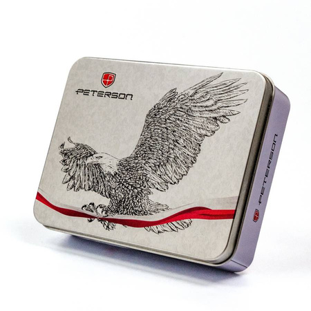 Herren Geldbörse aus Leder mit patriotischem Motiv – Peterson