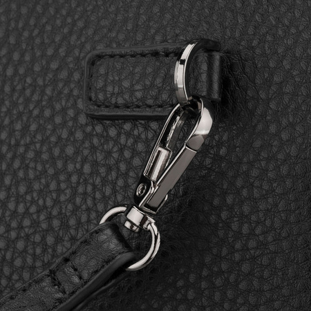 Praktische Herren-Handgelenktasche aus Öko-Leder in Schwarz mit Handgriff - Rovicky