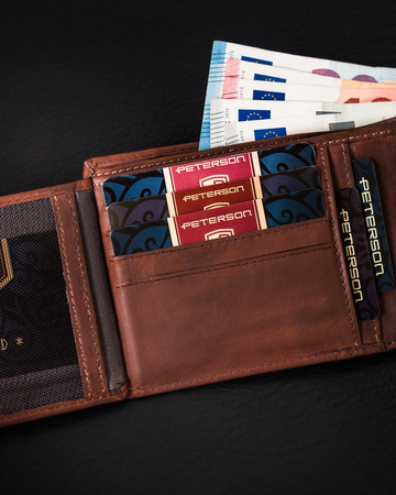 Herren Geldbörse aus Leder mit RFID Protect – Peterson