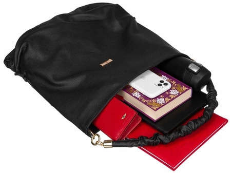 Damen Shopper Tasche aus Echtleder im Beutelstil – Peterson