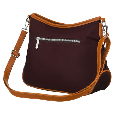 Städtische Damen-Handtasche aus Polyester und Öko-Leder in Bordeaux, ein Fach – Peterson