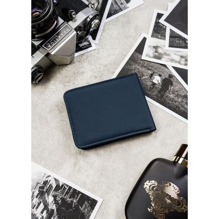 Marineblaue Herren Geldbörse aus Öko-Leder – Peterson