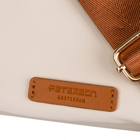 Damentasche aus Nylon in Braun-Beige – Peterson