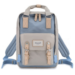 Beigeblau gestreifter Laptoprucksack – Himawari