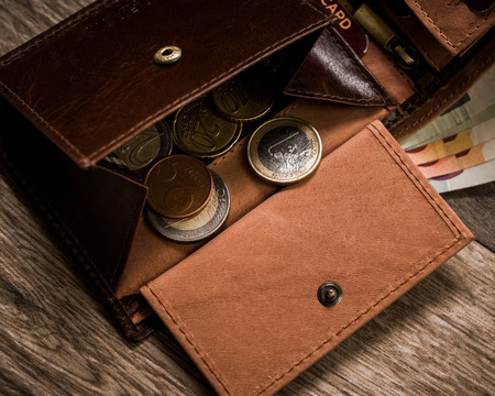 Zweifarbige Herren Geldbörse aus Leder – Peterson