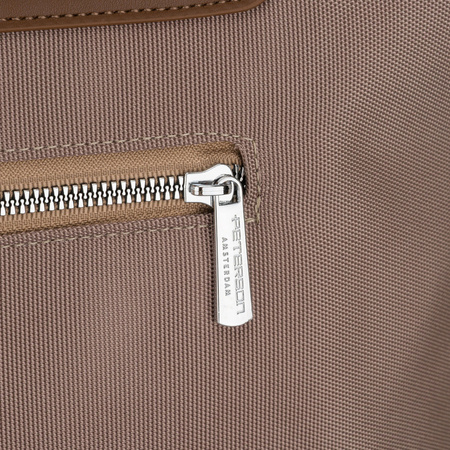 Beige Damen-Shopper mit Henkeln und abnehmbarem Gürtel - Peterson