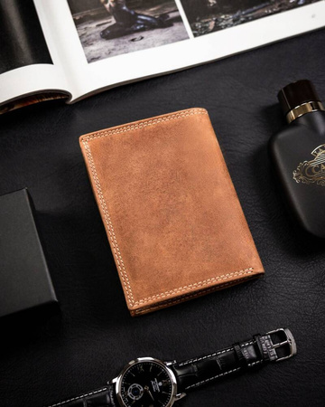 Große Herren Geldbörse Hochformat aus echtem Leder – Always Wild