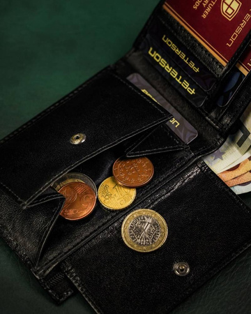 Herren Geldbörse aus Leder ohne äußeren Verschluss – Peterson