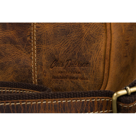 Vintage Herren Umhängetasche aus Echtleder – Peterson