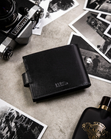 Geschenkset: Elegante Herren Geldbörse aus Leder, Kartenetui und Schlüsselanhänger – Peterson