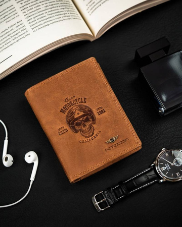 Herren Geldbörse ohne Verschluss aus Nubukleder – Peterson