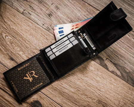 Elegante Herren Geldbörse mit RFID Protect Antiskimming-System – Rovicky