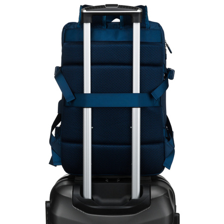Reise-Rucksack aus Cordura in Marineblau, ausgestattet mit USB-Anschluss - Peterson