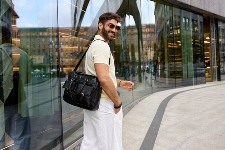 Herren Laptoptasche aus echtem Leder – Peterson