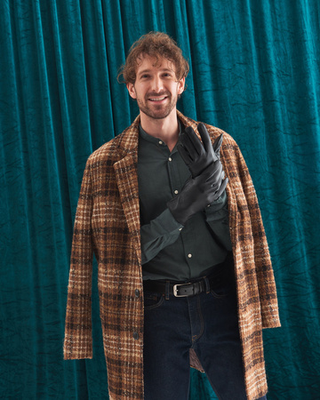 Gefütterte Herren Handschuhe aus Rindsleder – Rovicky