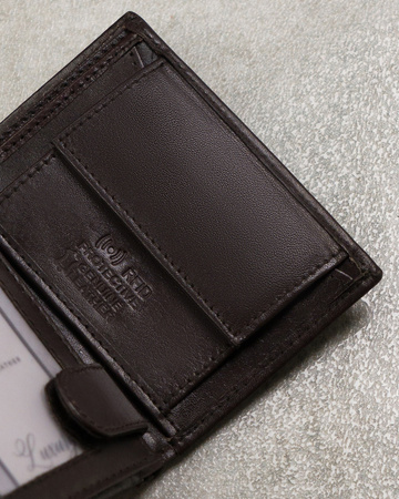 Herren-Geldbörse aus Leder mit Reißverschlusstasche - Always Wild