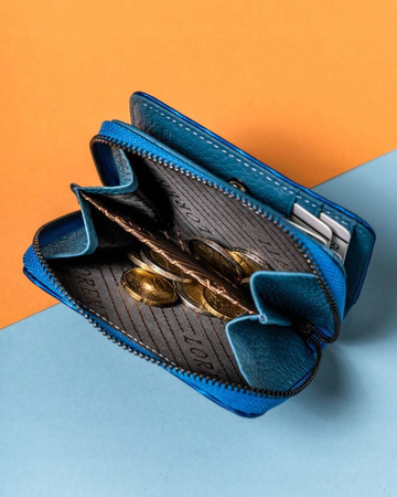 Kleine Damen Geldbörse aus Leder mit Wellenmuster – Lorenti