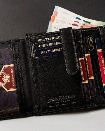 Herren Geldbörse hochformat mittelgroß ohne äußeren Verschluss – Peterson