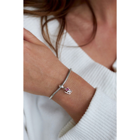 Silberner Charm Love mit Zirkonia für Modulararmband – Peterson