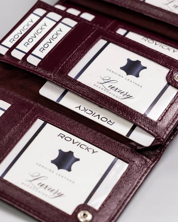Elegante Damen Geldbörse aus Echtleder – Rovicky
