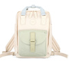 Beige-grüner wasserabweisender City Rucksack mit Laptopfach – Himawari
