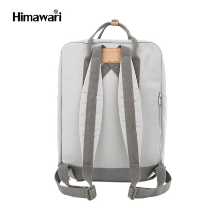 Grauer, praktischer Damen Rucksack mit Reißverschluss – Himawari
