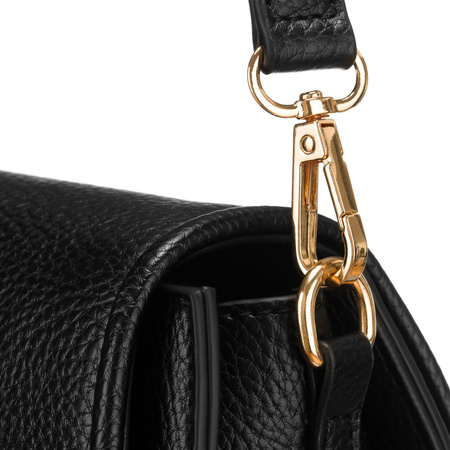 Klassische Damen-Umhängetasche aus Öko-Leder in Schwarz – Peterson